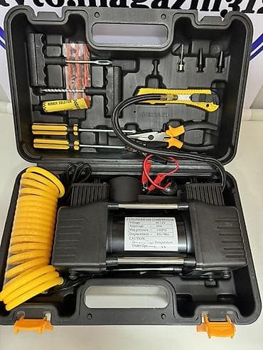 Автомобильный набор: мощный двухцилиндровый компрессор + комплект для — 1