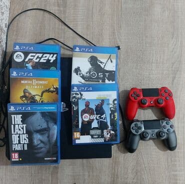 ps 4 слим: Продам ps4 pro 1000gb 5игр: mortal kombat 11, fifa24, ghoust of — 1