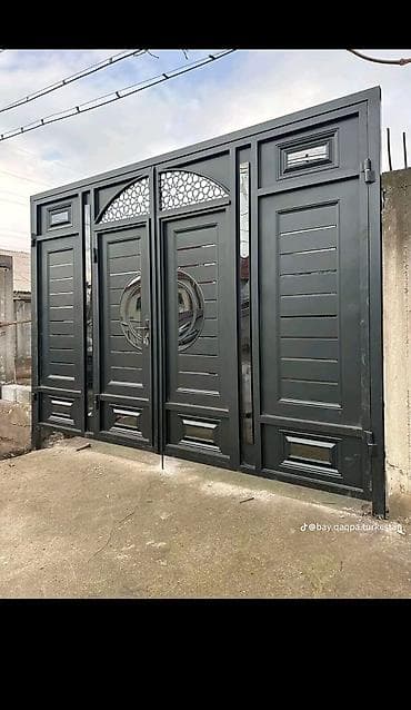 замки на ворота: Металлические уличные ворота с калиткой и декоративной вставкой - — 5