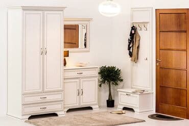 купить шкаф для обуви: Тумба для обуви 1Д (Tiffany 1D), коллекции Тиффани, Вудлайн Кремовый — 1