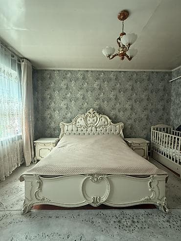 Спальный гарнитур, Двуспальная кровать, МДФ, цвет - Бежевый