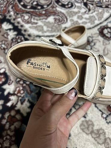 обувь зимние: Лоферы для девочки Fashion Shoes - Цвет: молочный/айвори с бежевой — 3
