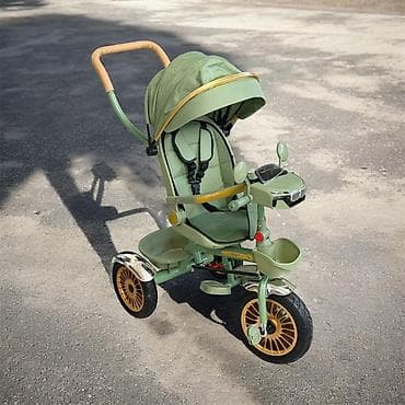 детский ослик: Детский трехколесный велосипед-трансформер с родительской ручкой и — 6