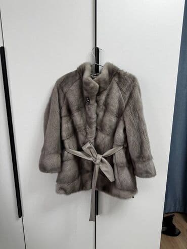 купить зимнюю мужскую обувь в бишкеке: Шуба из норки, цвет серый графит. - Классический укороченный силуэт — 8