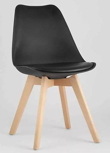 Офисная мебель: Стул для кафе, ресторанов, Б/у, Пластик, цвет - Черный — 1