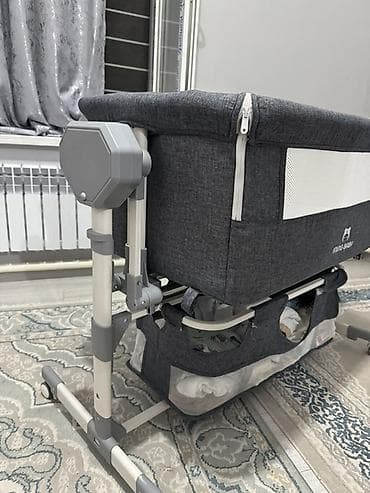 иннинг бейби: Детская прикроватная колыбель INING BABY с электронным укачиванием - — 4