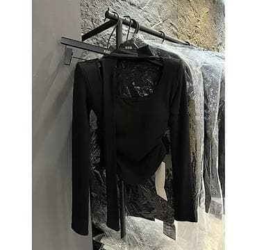 Шубы: Лонгслив, цвет - Черный, M, Стандарт — 3