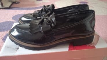 Угги: Лоферы женские, лаковые, черные. - Материал верха: глянцевая лаковая — 2