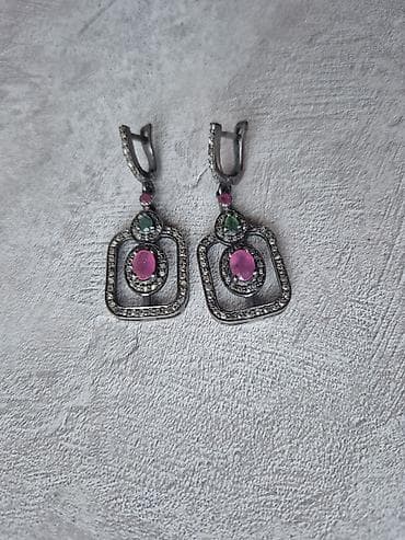 Зер буюмдар: Комплекты украшений из серебра 925-пробы,покрыты черным родием,с — 4