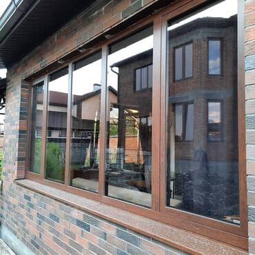 клееный брус дома под ключ проекты цена: Пластиковое окно на заказ, Тип окна: Витражные, Мансардные, Панорамные, Бесплатная установка, Без рассрочки — 5