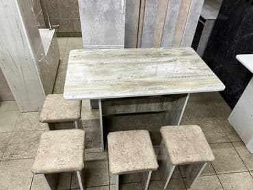 Столы: Стол тобуретка стол стуля размер 110на64 тобуретка4шт высота стола75 — 17