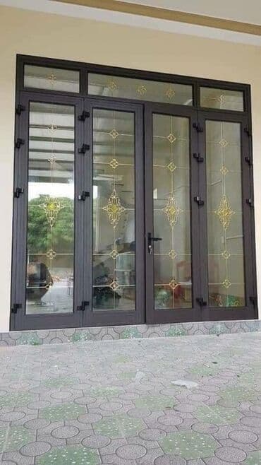 дверь эшик: Пластиковая дверь на заказ, Входная, Для частного дома, Двухстворчатая, Распашная, Россия, Бесплатная установка — 2