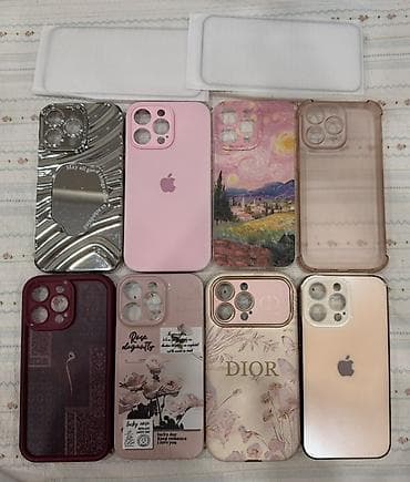 Подборка чехлов для iPhone 14 про макс В наборе 8 вариантов дизайна