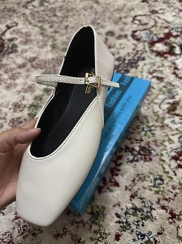 бел: Балетки с ремешком - Цвет: молочный/айвори - Носок: квадратный - — 2