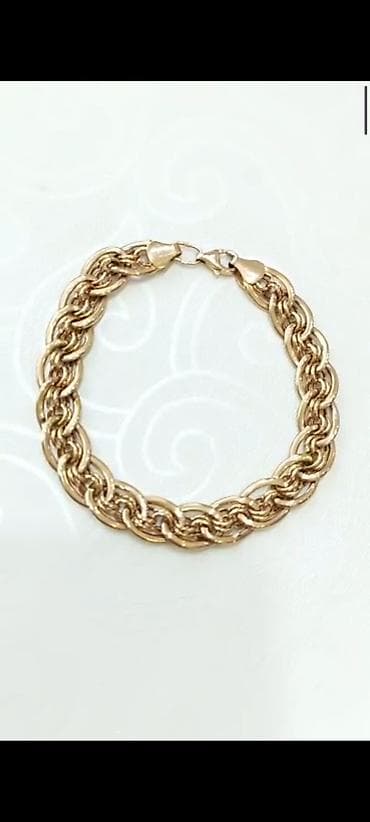 Пирсинг: Золотой браслет, плетение «Бисмарк» (вариант объемного — 1