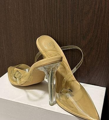 Сабо: Прозрачные женские мюли на каблуке-шпильке - Дизайн: острый носок — 2