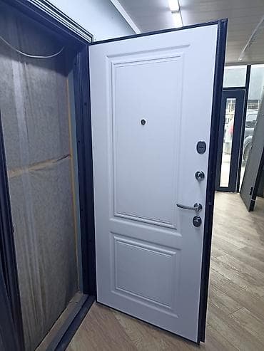 Ички жасалга: Үйлөр жана батирлер үчүн эшик, Металлдан, Бир эшиктуу, түсү - Боз — 2