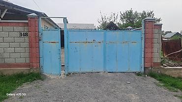 магнитные шторы на двери: Металлические въездные ворота с калиткой - Материал: стальные листы — 2