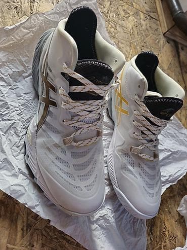 тактические ботинки: Кроссовки Asics (высокие) - Цвет: белый с золотистыми акцентами — 1