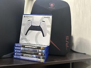 диски для ps: Продаю Playstation 5 Fat (Disk Version) Black. -на консоли приобретено — 5