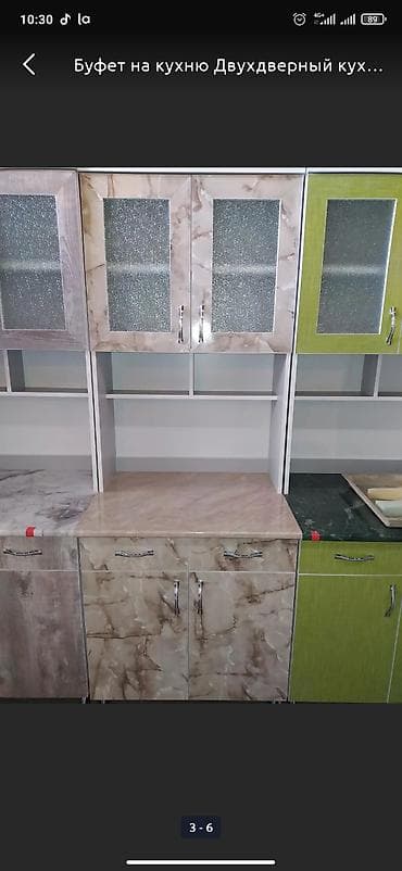 Буфеты Двухдверный буфет из российского материала Кухонный буфет 75см