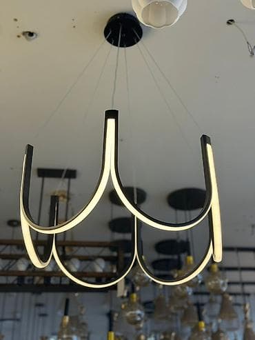 hi tech люстру: Подвесной светильник с LED-подсветкой - Тип: дизайнерская подвесная — 1