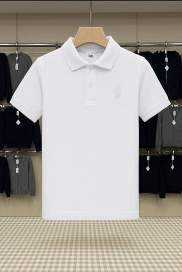 детский национальный костюм для мальчика: Школьная форма, цвет - Белый, Новый — 4