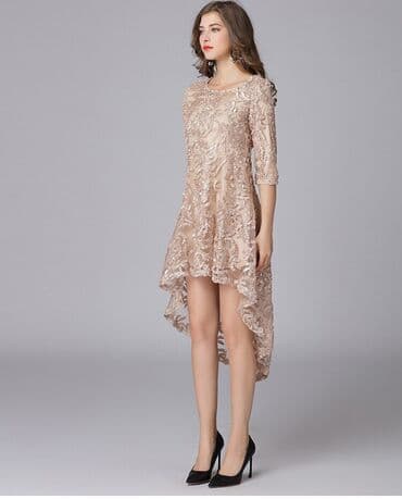 зимний платья: Кече көйнөгү, Коктейл, Пахта, Жеңдери менен, Шлейф, 4XL — 4