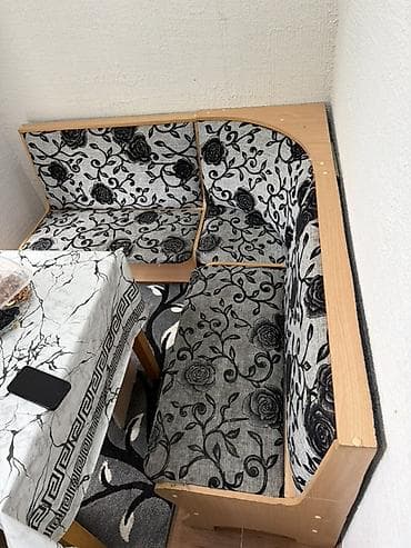 мягкий кухонный уголок: Кухонный мягкий уголок, ЛДСП, цвет - Серый — 1