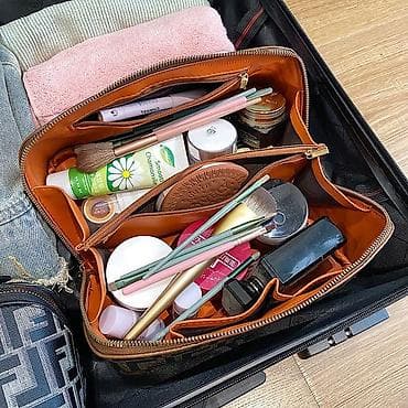 женская косметичка: Косметичка, Материал: Комбинированный материал, Женские, Новый — 3