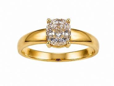 муассанит: Кольцо «Golden Cushion» из желтого золота 585 - Бренд: ADAMANT - — 2