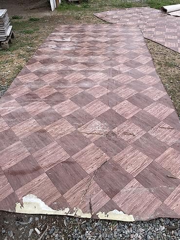 Линолеум: Линолеум в рулоне, рисунок под древесный паркет. 3.35*4.35 - Основа — 10