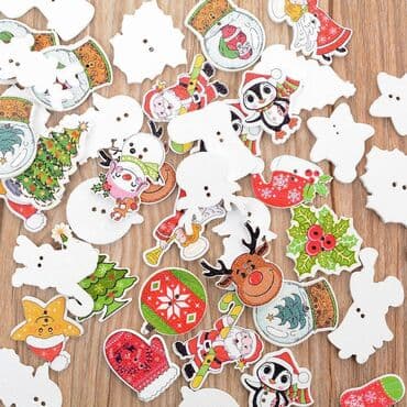 мебельные пуговицы: Пуговицы для поделок и украшений - 50 шт - деревянный декор — 3