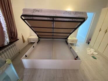 спальные гарнитуры новые: Спальный гарнитур, Новый, Шкаф, Двуспальная кровать, Комод, Самовывоз, цвет - Белый — 2