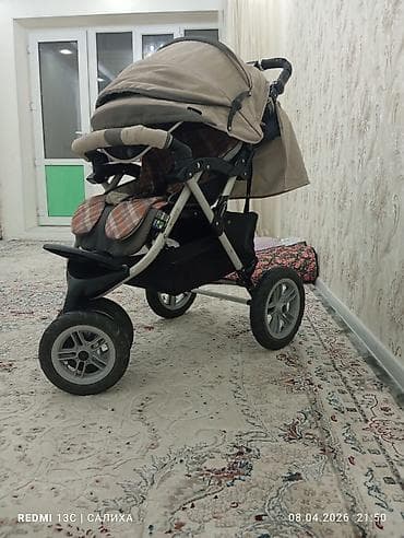 мото коляска: Коляска, Другой бренд, цвет - Коричневый, Б/у, Самовывоз — 4