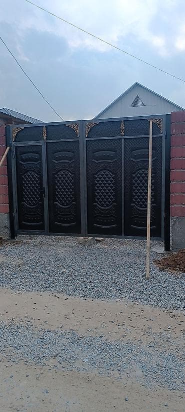 Кованые металлические ворота с калиткой - Материал: металл/сталь