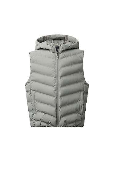 nike tech flece: Пуховый жилет с капюшоном Оригинал ZARA для детей 7-8 лет - Модель — 1