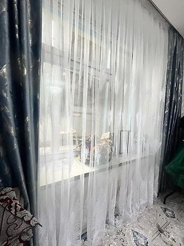 nano reflector: Воздушная тюлевая штора с вышивкой «веточки/перья» Купила только — 4