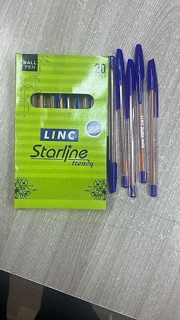умная ручка: Шариковые ручки LINC Starline Trendy, синие. - Формат упаковки — 1