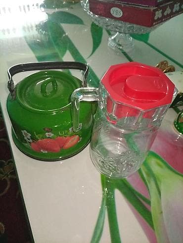 Кухонные наборы: Набор для сервировки стола: - Кувшин из прозрачного стекла с — 3