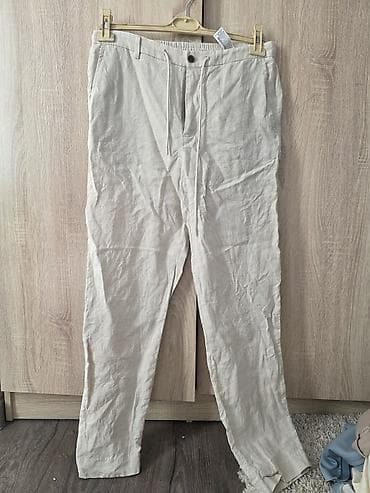 Льняные брюки ZARA - Материал: 100% лен (ярлык на фото) - Цвет — 1