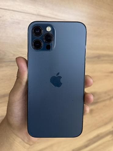 ıphone 12: IPhone 12 Pro, Б/у, 256 ГБ, Pacific Blue, Защитное стекло, Чехол, 90 % — 1