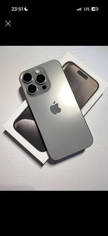 золотая часы: IPhone 15 Pro, Б/у, 256 ГБ, Natural Titanium, Коробка, 96 % — 4