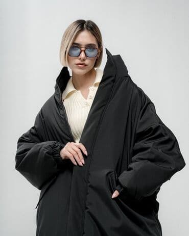 плащи от дождя: Пуховик, Длинная модель, Made in KG, Оверсайз, M, 2XL, L — 11