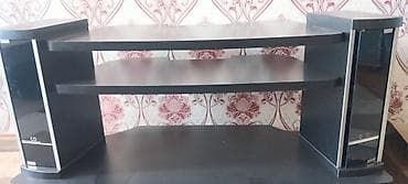 покерный стол купить: Тумба и подставка для телевизора, Напольная, ЛДСП, цвет - Черный — 1