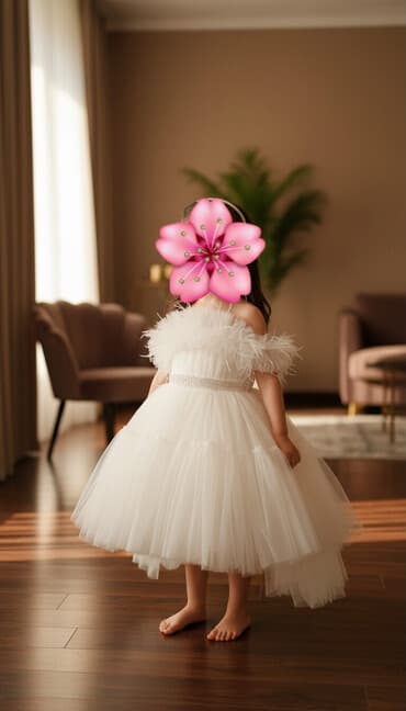 одежды оптом: Детское платье, цвет - Белый — 1