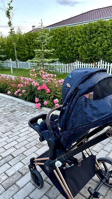 коляска детский ош: Коляска, Cybex, цвет - Черный, Б/у, Самовывоз — 5