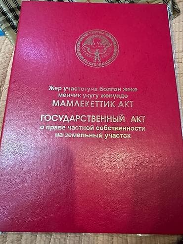 в балыкчы: 5 соток, Для строительства, Красная книга, Договор купли-продажи — 1