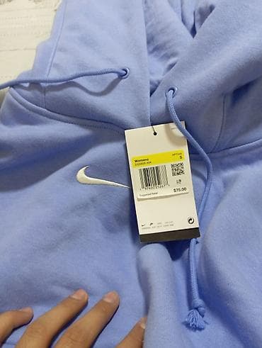 камуфляж форма бишкек: Худи Nike, укороченный крой - Цвет: лавандово-голулубой из Америки — 1