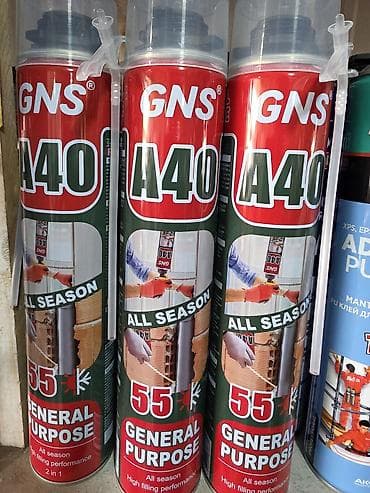 Комплектующие для дверей: Монтажная пена GNS A40 (GENERAL PURPOSE), всесезонная. - Тип — 1